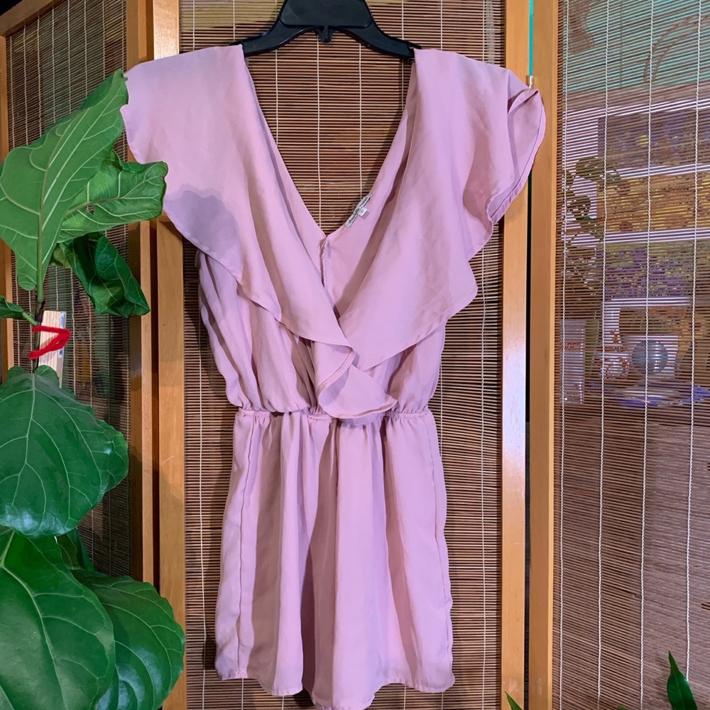 Small pink low cut romper from Charlotte Russe